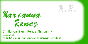 marianna rencz business card